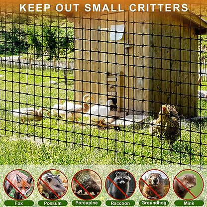 Windyun 2 Rolls 2'x100' Plastic Mesh Fence for Garden - size: 100 ft