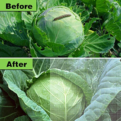 8x10Ft Ultra Fine Garden Netting, Plant Protection Mesh Barrier, Bird Insect Screen Net, Vegetable Fruit Flower Tree Row Cover, Raised Bed Plant Protective Net