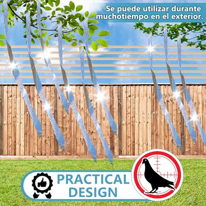 Bird Scare Tapes 500FT*2 Reflective Flash Tape for Birds, Bird Scare Device Double Side Ribbon Scare Birds Away for House, Garden, Yard, Orchard, Patio - size: 500ft*2-Flat-Packaging
