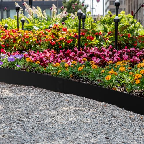 20ft. 41" L × 8" H Metal Landscape Edging, 6 Pack Garden Border - color: Black, size: 7.9 Inch