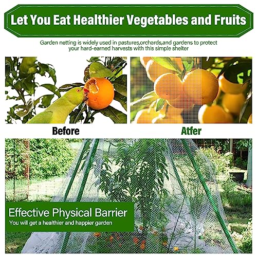 Garden Netting 10 x 30Ft Plant Covers Ultra Fine Plant Netting for Garden Protection, Row Cover for Vegetable Fruits Plant Flower Crop Screen Barrier Net, White Garden Cover Protect from Mosquito Bird