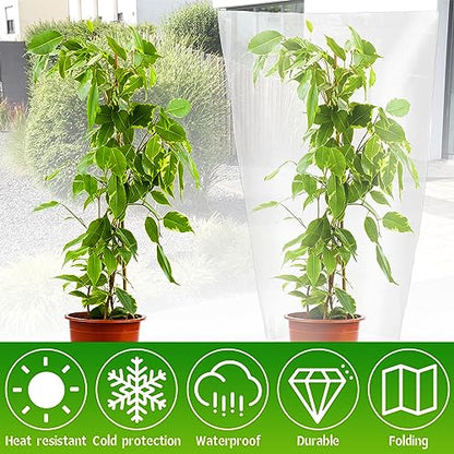 6 Pcs Winter Plant Covers Freeze Protection, 47.2 x 71 Inch - size: 47.2 x 71 Inch