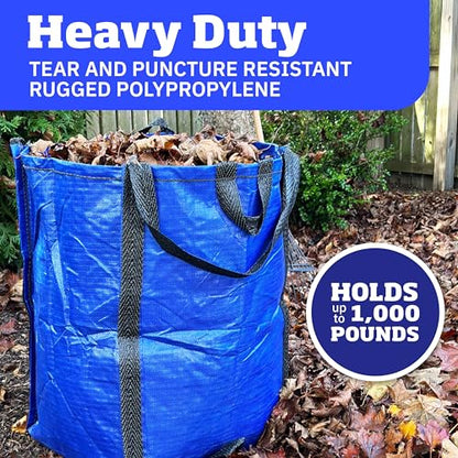 DURASACK Heavy Duty Home and Yard Bags, Blue , 3 Pack - color: Blue