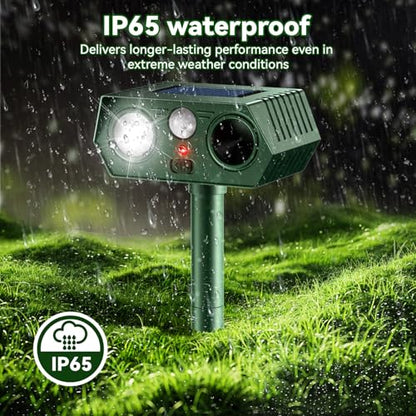 2026 Newly Upgraded 4-Pack Solar Ultrasonic Animal Repellent