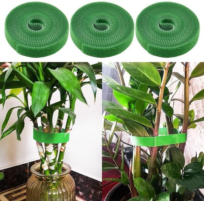 2Pcs Green Garden Tie, Plant Supports for Effective Growing, Reusable and Adjustable, Plant Ties for Branches Flowers (10M) - color: 10m