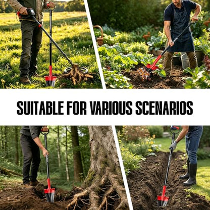 Trenching Spade Shovel Serrated Edge Shovel for Digging,Planting,53 Inches
