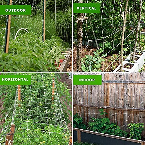 Tcamp Heavy-Duty Polyester Garden Trellis Netting, 5Ft x15Ft (1 Pack) - size: 3.5" Mesh (5*15Ft)