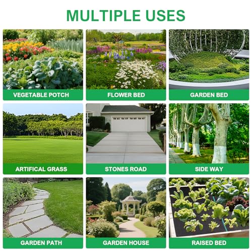 3ftx50ft Weed Barrier Landscape Fabric, 3.2oz Heavy Duty - size: 3ft x 50ft