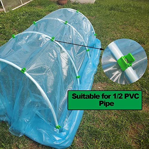 Greenhouse Clamps for 1/2 Inch PVC Pipe, Greenhouse Hoops,Support Frame, Grow Tunnel,Plant Support Garden Stakes.For Fixing Plant Cover, Garden Plastic Sheeting, Film Row Cover, Net(60 Pcs in 2 boxes) - size: for 1/2 inch PVC Pipe (Pack of 2)