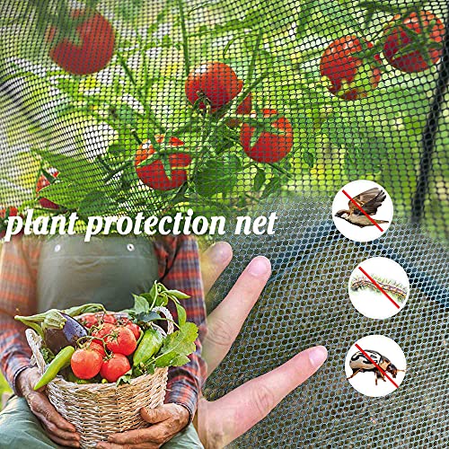 Poray Large Tunnel 8.2'x4' Plant Netting Cover, 6FT Tall Crop Cage Tomato Netting,Pest Guard Cover for Vegetables &Fruits,Durable Gardening Net for Plant and Animal - style: 98*49*72 inches Tunnel Net