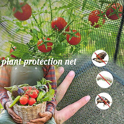 Large Tunnel 8.2'x4' Plant Netting Cover 4FT Tall Crop Cage Netting Pest Guard Cover for Vegetables Fruits Durable Gardening Net for Plant and Animal - style: 98*49*49inches Tunnel Net