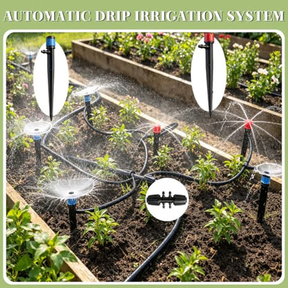 Dianrui 240FT Drip Irrigation System, Automatic Drip Irrigation Kit for Greenhouse/Yard/Lawn/Plant/with 1/2 inch Hose, 1/4 inch Distribution Tubing and Accessories - style: TypeB