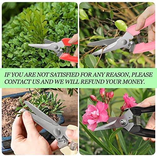 Premium garden shears, meperez pruning scissors gardening tools, pruners for flower, bushes, rose and fruit tree, use for florist, yard and orchard the plant clippers, sharp steel anvil snips