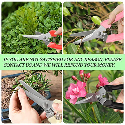 Premium garden shears, meperez pruning scissors gardening tools, pruners for flower, bushes, rose and fruit tree, use for florist, yard and orchard the plant clippers, sharp steel anvil snips