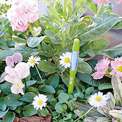 IPPINKA Sustee Aquameter, Bundle of 12, House Plant Soil Moisture Meter, Best for Indoor Potted Plants - Medium Green Refillable