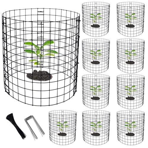 10 Packs Wire Plant Protector from Animals, Metal Mesh Plant Cage Covers - color: 10 Pack 12x12 Inch