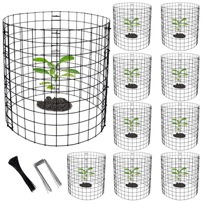 10 Packs Wire Plant Protector from Animals, Metal Mesh Plant Cage Covers - color: 10 Pack 12x12 Inch