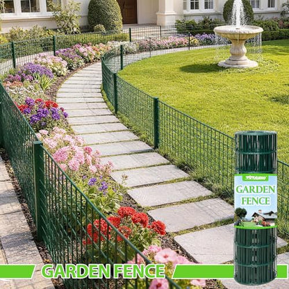 Green PVC Coated Welded Wire Fencing,2"x3" 16 Gauge,60inch H x 100ft L Garden Wire Fence Roll,2/3/4/5/6ft Tall x 50/100 ft Long Hardware Cloth Metal Mesh for Yard,Farm,Chicken,Dog,Vegetable Protection - color: Green, size: 2"x3" 60inx100ft