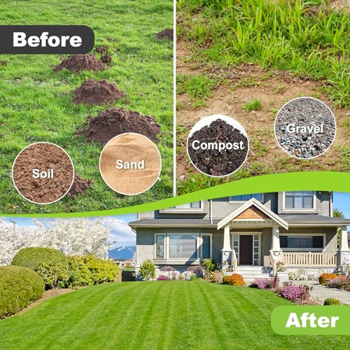 30"x10" Lawn Leveling Rake, Angled Design Yard Leveling Rake for Soil, Sand - size: 30 Inch