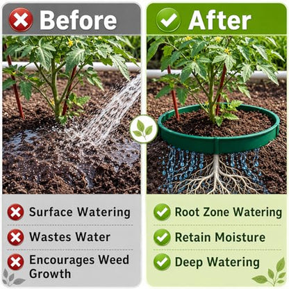 Ripeng 30 Pcs Plant Grow Rings 12 Inch, 6 Adjustable with Stakes Mallet - size: 12 Inch