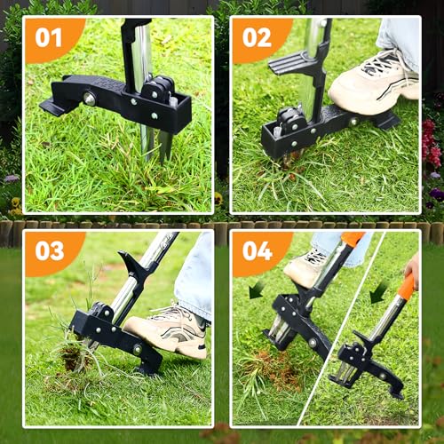 Fulljion Weed Puller Tool,No Bending/Kneeling for Lawn,Yard & Garden Tool