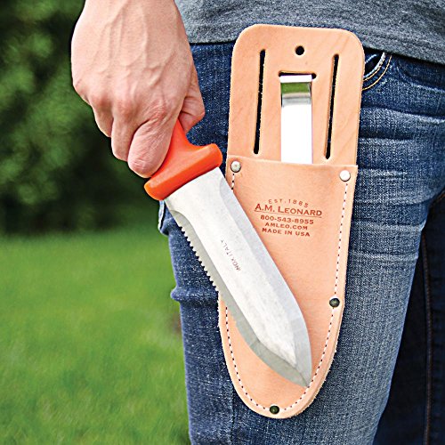 A.M. Leonard Classic Soil Knife & Leather Sheath Hori Hori 6-Inch Blade