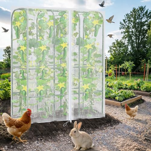 52" x 18'' x 66'' Garden Bird Netting Plant Cover for Cucumber Trellis