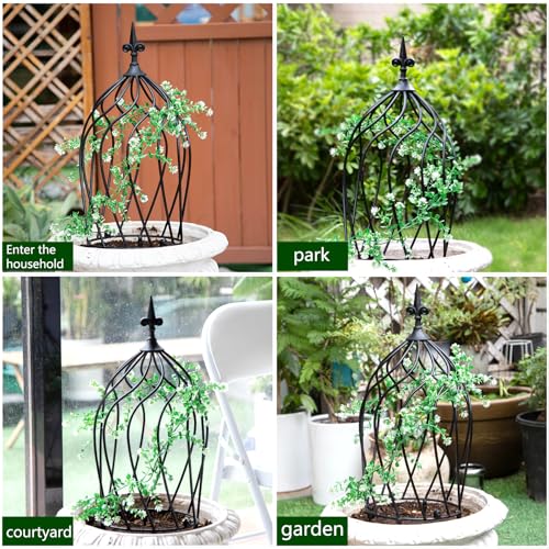 23" Obelisk Trellis for Climbing Plants & Vines Outdoor Decor - size: 23" x 9"