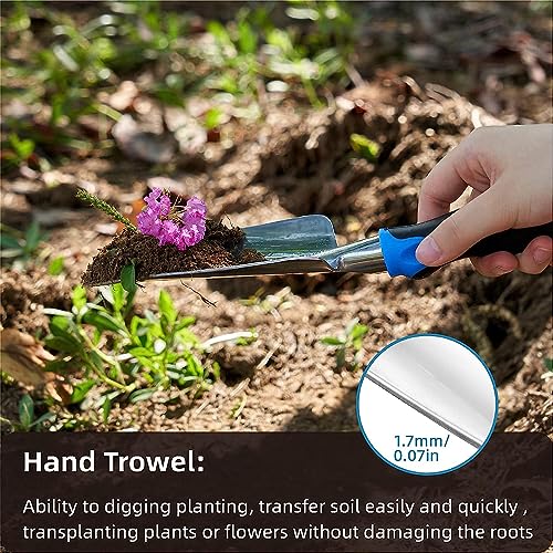 Garden Tool Shovel for Digging Gardening Trowel for Lawn Planting Alloy Spade Plastic Handle Anti Slippery - color: Yellow