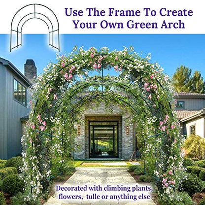 Multi-Size Large Garden Support Arch Frame Climbing Plant Arch Arbor for Flowers/Fruits/Vegetables (13FT x 7FT x 7.2FT) - size: 13 ft x 7 ft x 7.2 ft