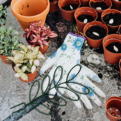 2Pack Indoor Plant Trellis Metal Wire Garden Trellis ，Small Climbing Leaf Shape Trellis for Garden Potted Plant Houseplant(Blackish) - color: Blackish
