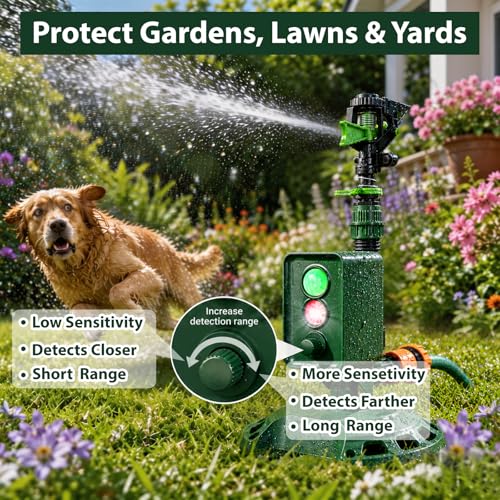 Solar Motion-Activated Animal Repellent Water Sprinkler