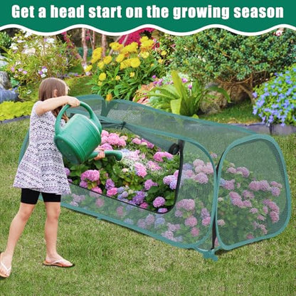 2 Pack Raised Bed Garden Covers, Garden Netting, 30% Sunblock, 45"X22"X16" - size: Green-2Pack