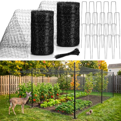 2 Roll Deer Fence Netting, 7.5 x 200 ft Heavy Duty Garden Netting