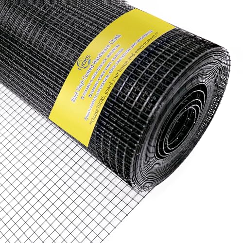 Black 16 Gauge Vinyl Coated Hardware Cloth, 1 inch, 24 in x 100 ft - size: 1 inch 24in x 100ft
