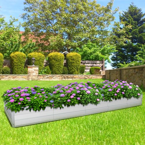 Galvanized Raised Garden Bed Kit, 13.5x3x1FT Metal Raised Garden Beds for Vegetables - size: 13.5*3*1FT