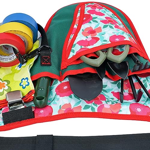 KUNN Garden Tool Belt - Adjustable Tool Organizer Belt Pouch Multi-Purpose Pocket for Gardening,Plumbing,Florists,DIY