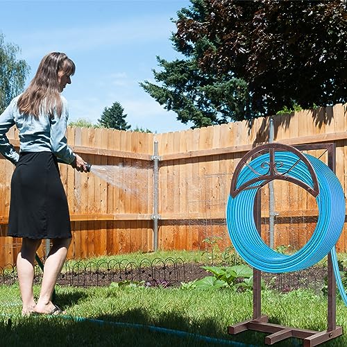 Garden Water Hose Holder 5 Spikes, Brown Hose Stand for Outside for Outside - color: Retro copper