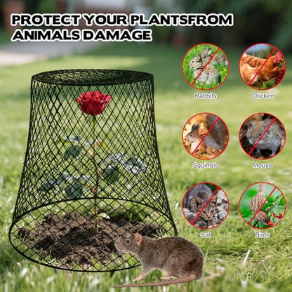 15 Sets of Chicken Wire Cloche Plant Covers Garden Netting, Heavy Duty Chicken Wire Plant Covers Protectors from Animals for Keeping Bunnies Chicken Squirrels Birds Other Out 9.13×9.13 in