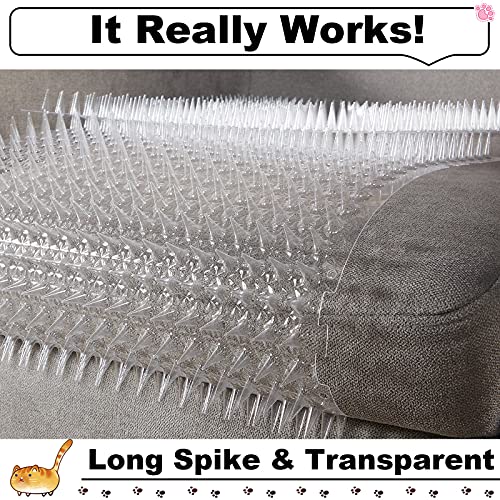 Nuanchu 16 Pack Cat Mat with Spikes, Pet Deterrent Outdoor, Clear - color: Clear
