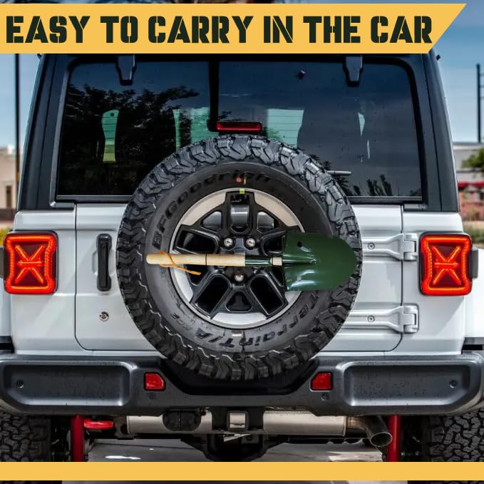 Plexon 25" Multifunctional Camping Shovel with Saw, Bottle Opener, Side Blade & Hexagonal Wrench - style: Multifunctional