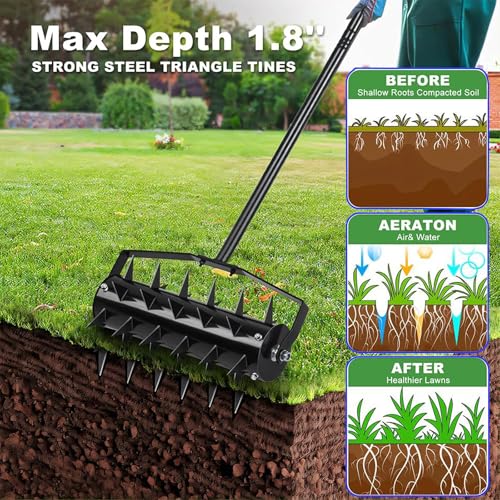 Wechoice Rolling Lawn Aerator