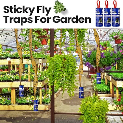Qualirey 160 Pack Fly Strips Sticky Hanging Indoor Outdoor,Navy Blue - color: Navy Blue