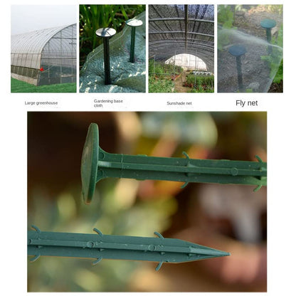 50 Pack Landscape Fabric Stakes Green Plastic 6.3" Landscape Staples Weed Barrier Pins Anchoring Spike Garden Stake for Woven Ground Cover Cloth Gardening Farming Yard Lawn Edging Weed Control