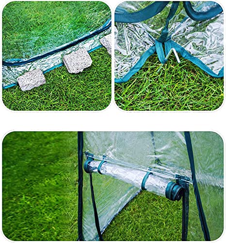 porayhut Pop Up Greenhouse Cover ,Pack of 2 Pcs,Flower House Mini Gardening Plant Flower Sunshine Room Room,Backyard PVC Greenhouse Cover for Cold Frost Protector Gardening Plants - style: 2 Pcs Pear Shape Plant Cover