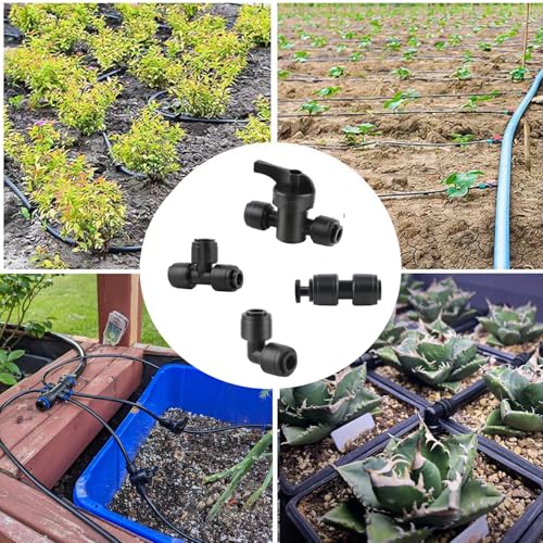 12 Pack 1/4 Inch Straight Union Quick Connect Coupling, Leak-Proof Irrigation Fitting for 1/4" Tubing, Easy Install for Garden, Farm, Sprinkler Systems - style: 1/4" straight connect(12)