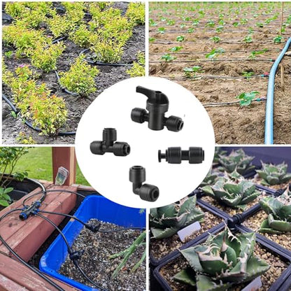 12 Pack 1/4 Inch Straight Union Quick Connect Coupling, Leak-Proof Irrigation Fitting for 1/4" Tubing, Easy Install for Garden, Farm, Sprinkler Systems - style: 1/4" straight connect(12)