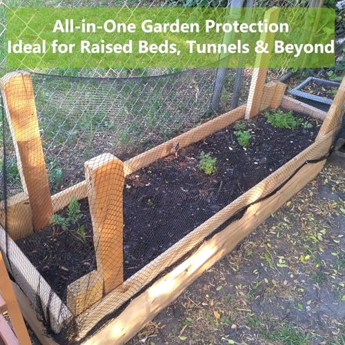 POYEE 10x30ft Bird Netting, 1/2 inch Mesh, Heavy Duty Garden Netting - size: 10 x 30 FT