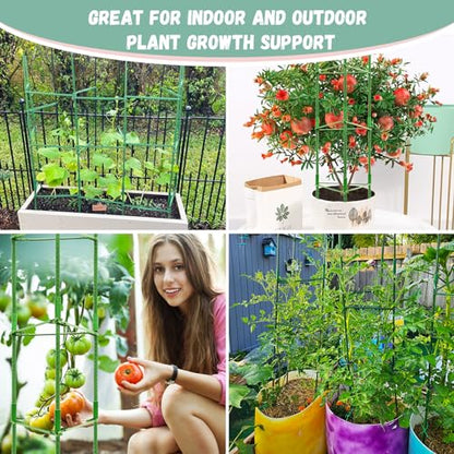 Legigo 4 Pack Tomato Cage for Garden, Up to 48Inch Sturdy Tomato Trellis - color: Green 4 Pack, size: 48 Inches