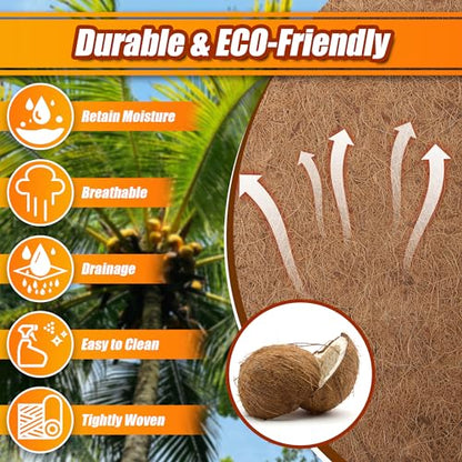 Sinimaka Coco Liner Roll, 16 x 40 Inch Coconut Fiber Liners for Planter Window Box Flower Basket, Natural Coco Coir Sheet Coco Mats for Animal Pet Pad, Reptile Carpet, Garden Decoration - size: 16x40 inch